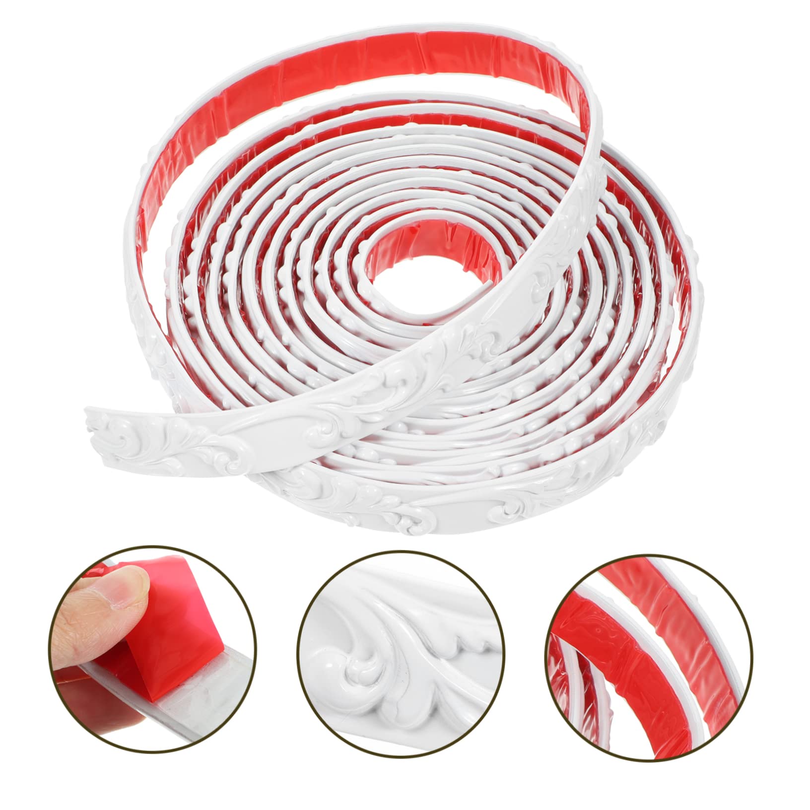 Moldura de Esquina Autoadhesiva de Pvc Blanco, 5m, Flexible