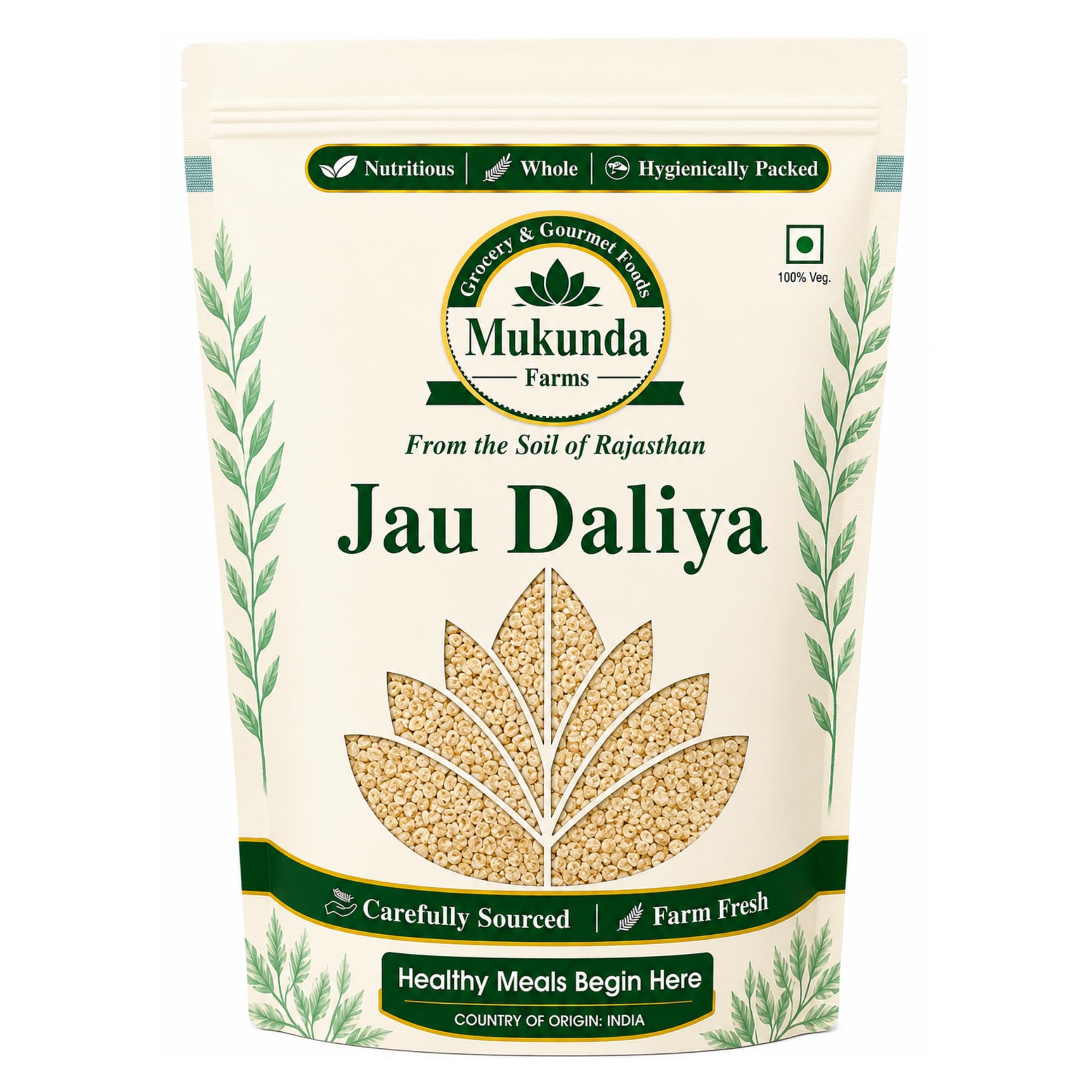 Mukunda Farms Jau Daliya 1kg (Broken Barley) | High Fiber Whole Grain | Naturally Nutritious | Rich in Dietary Fiber | Hygienically Packed | Healthy Breakfast & Porridge | 100% Vegetarian (1kg)-picture-28