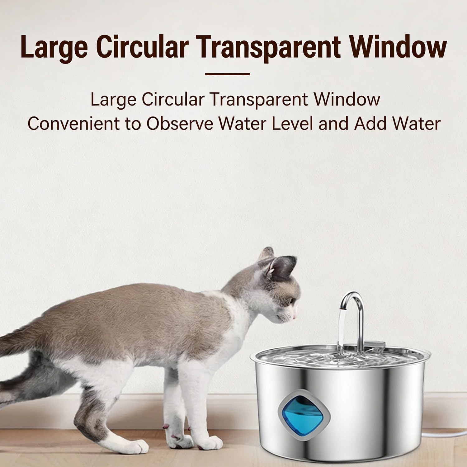 Dog Water Bowl - 3.2L Stainless Steel Pet Water Fountain, Multi-Filtration System & Steady Circulation, Ultra-Quiet Pump, Easy-to-Clean for Dogs and Cats (1Set+2Filter) - image 4