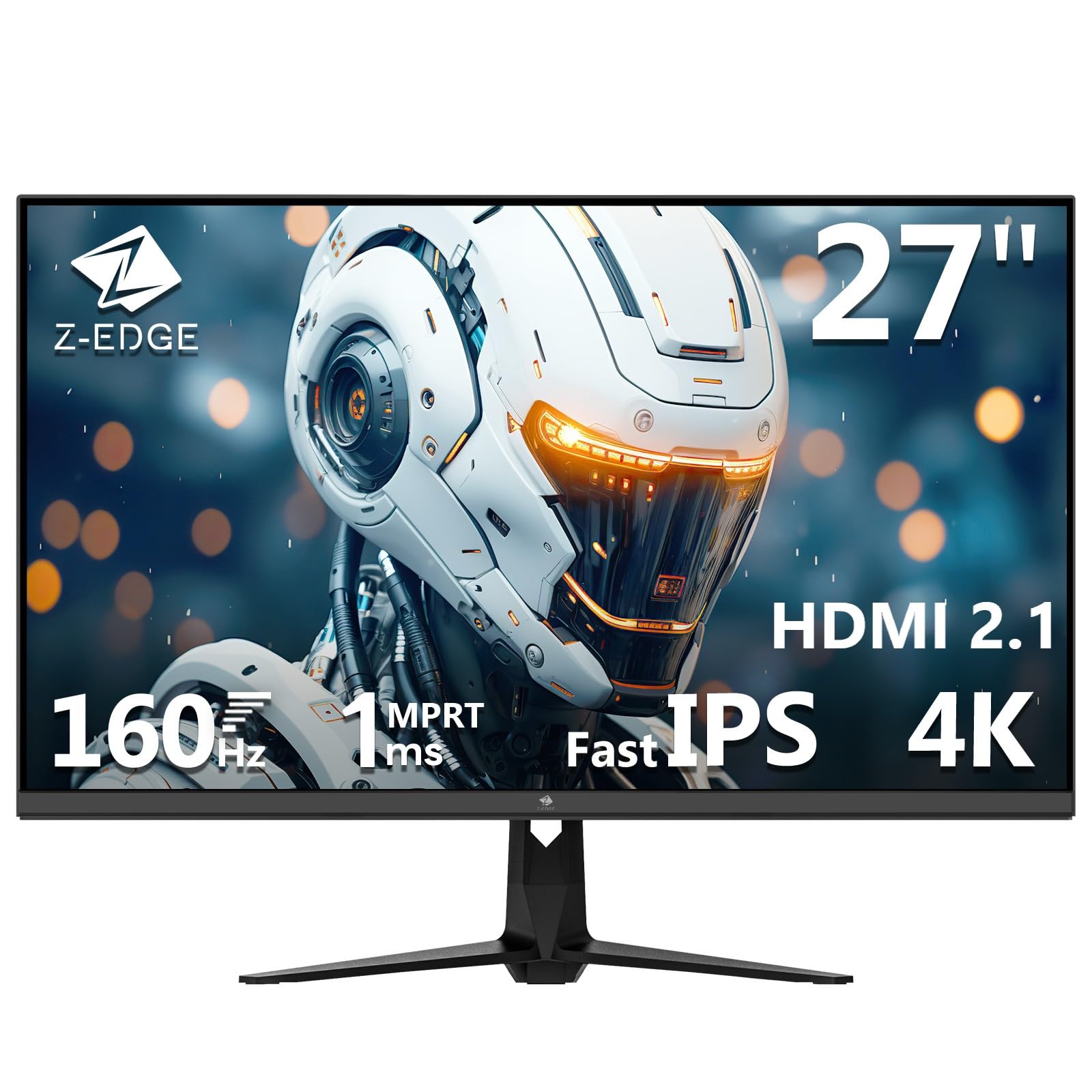 Z-Edge 27 Zoll 4K Gaming Monitor 160Hz UHD Fast IPS DP 1.4 HDMI 2.1 120Hz | 3840x2160, 1ms MPRT, 450cd/m² Helligkeit, 1,07 Milliarden Farben, Adaptive Sync, Fadenkreuz, VESA Kompatibel, Schwarz
