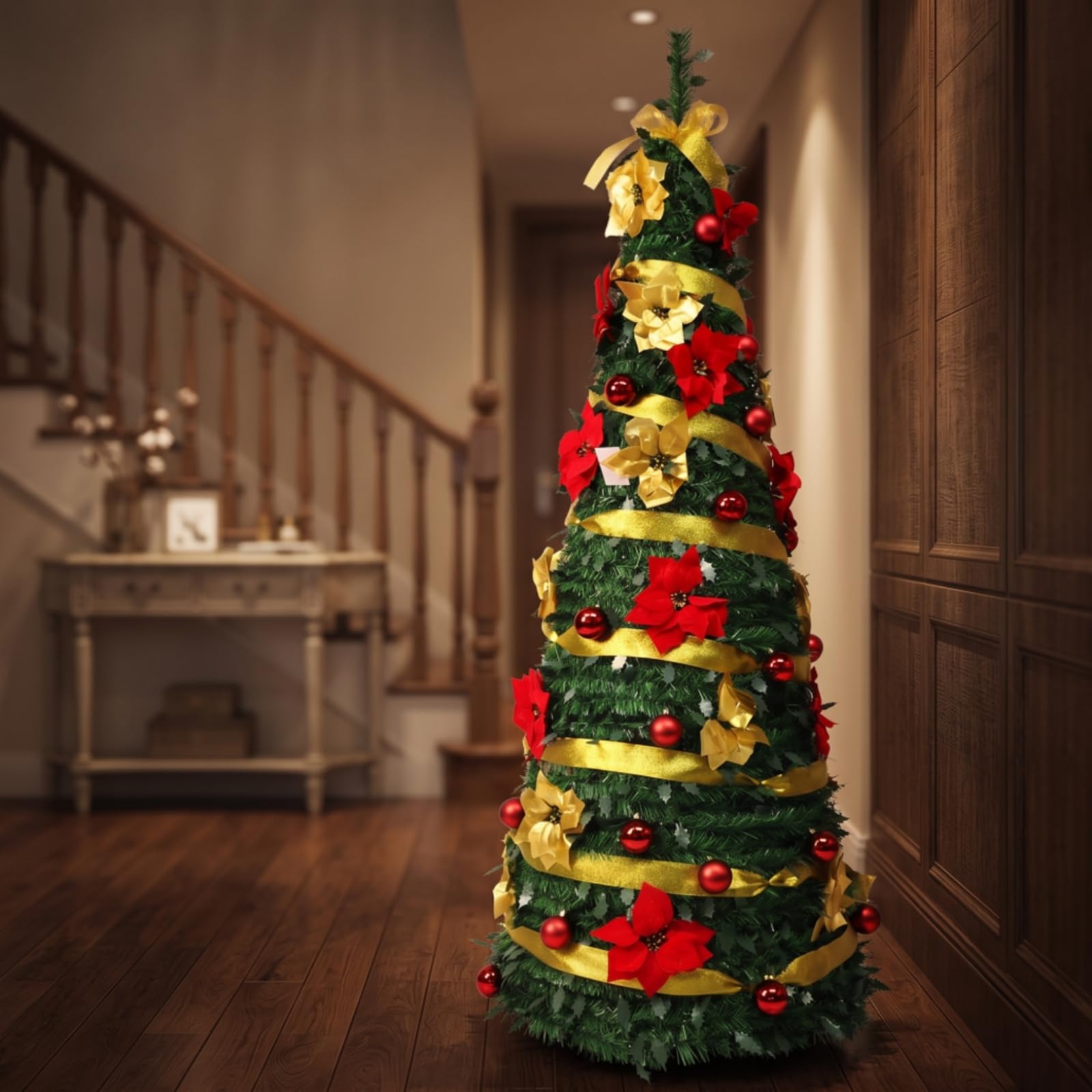 Schnell künstlicher Weihtsbaum, 120cm Höhe 40cm Baumbreite