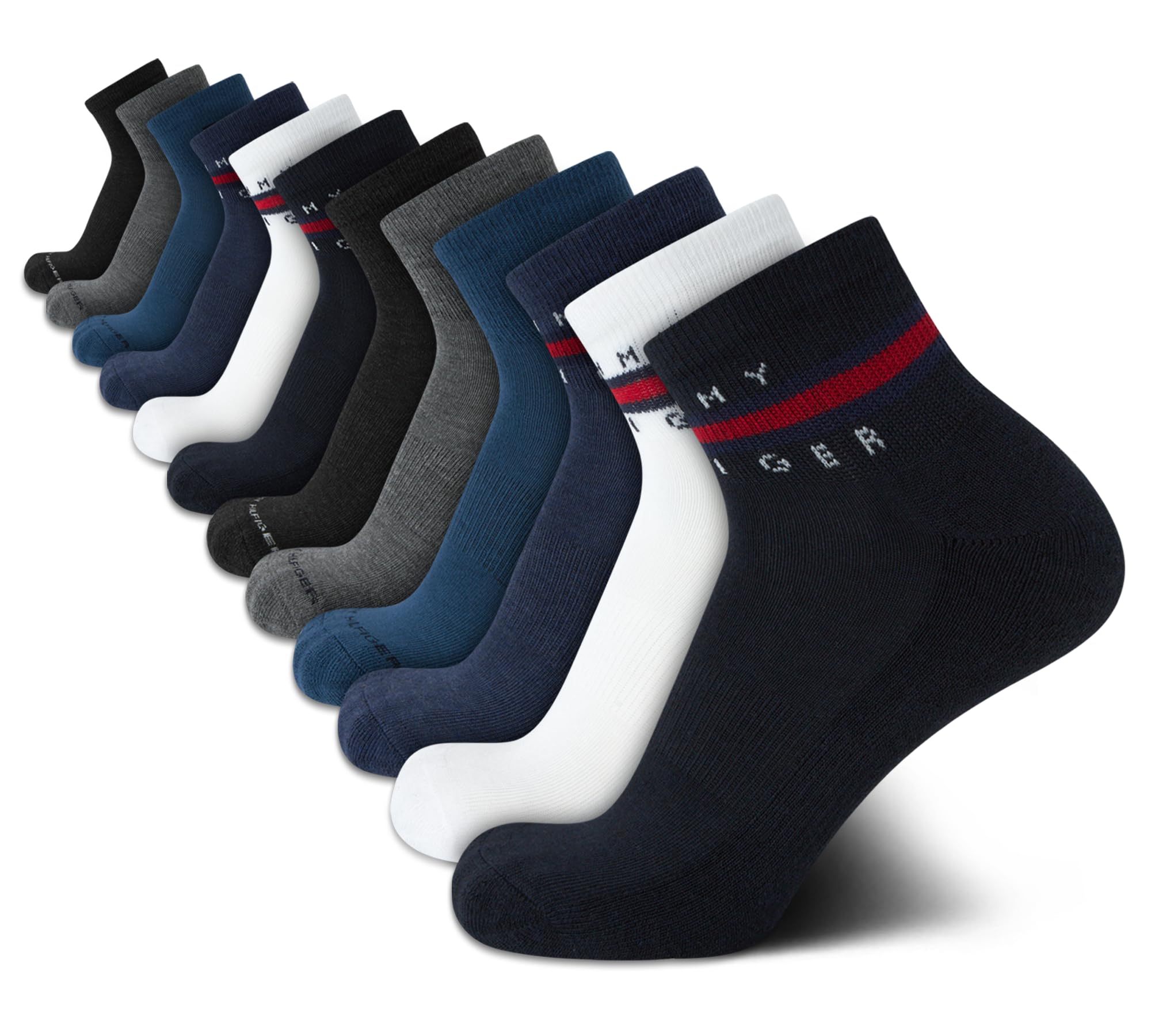 Men's Socks - Cushion Quarter Cut Ankle Socks (12 Pack)