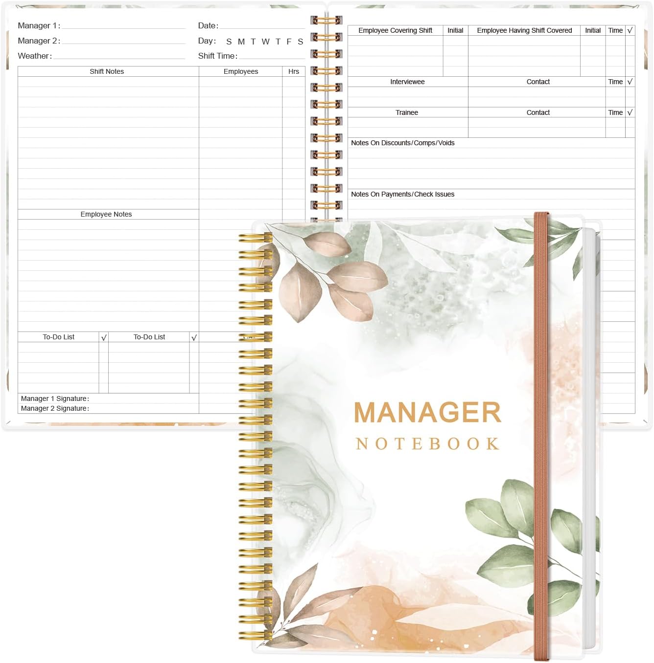 Amazon.com : Heveboik Manager Notebook - Manager's Log Book Planner ...