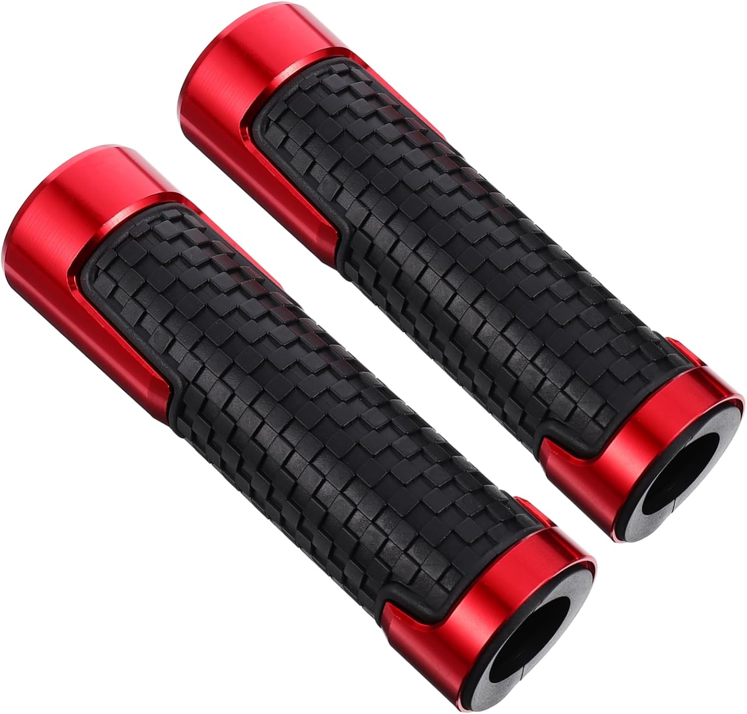 ULTECHNOVO 1para Sztuk Gumowych Uchwytów Motocyklowych Uniwersalne Antypoślizgowe Ergonomiczne Komfortowe Kolorze Czerwonym Do Wymiany Starych Lub Uszkodzonych Gripów