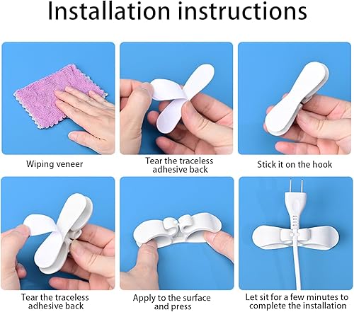 Miniatura 7 de Organizador de cables para electrodomésticos, paquete de 5 soportes organizadores de cables para el hogar, enrollador de cables para freidora de