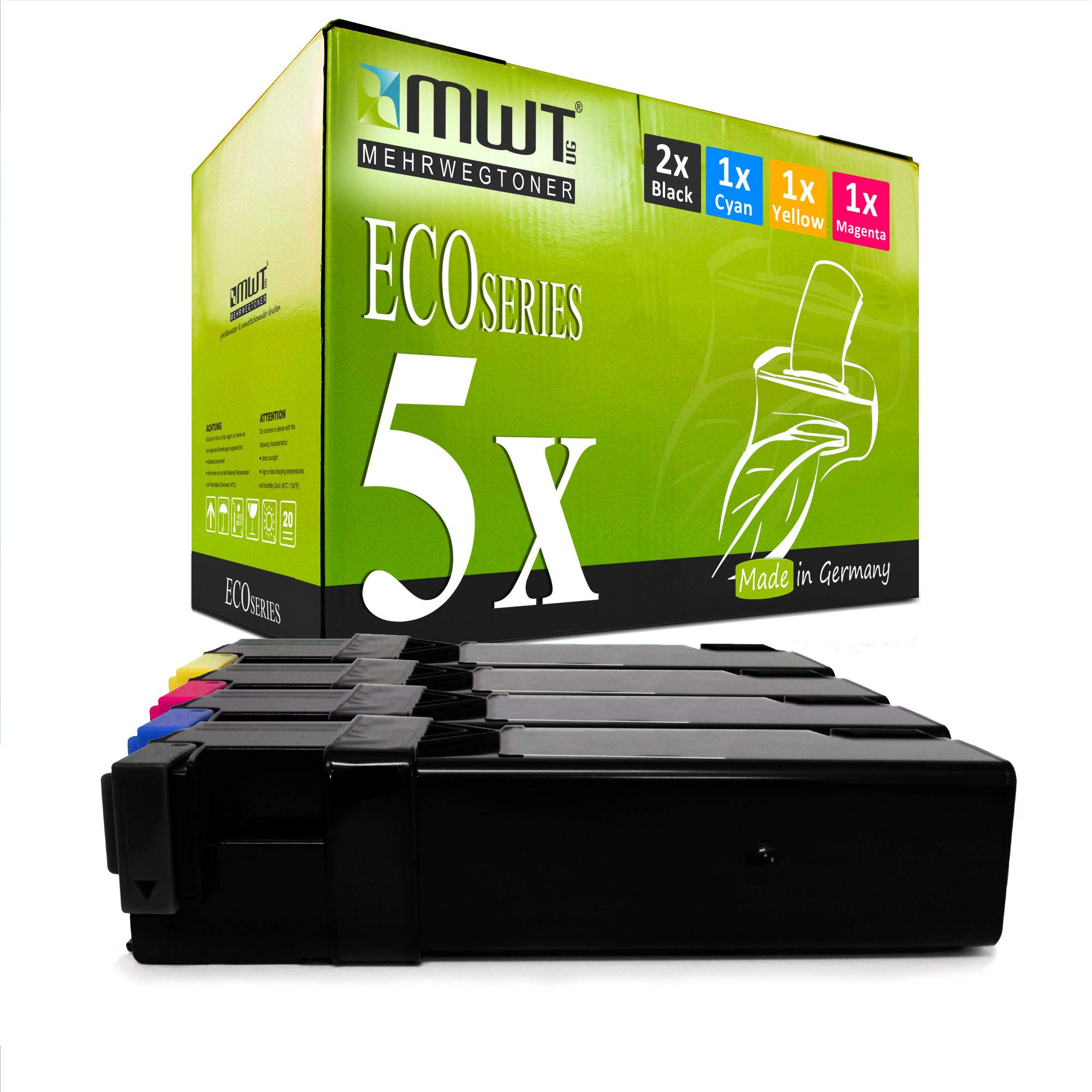 5x MWT toner do Xerox Phaser 6500 DN N zastąpić wszystkie kolory wkłady do drukarek