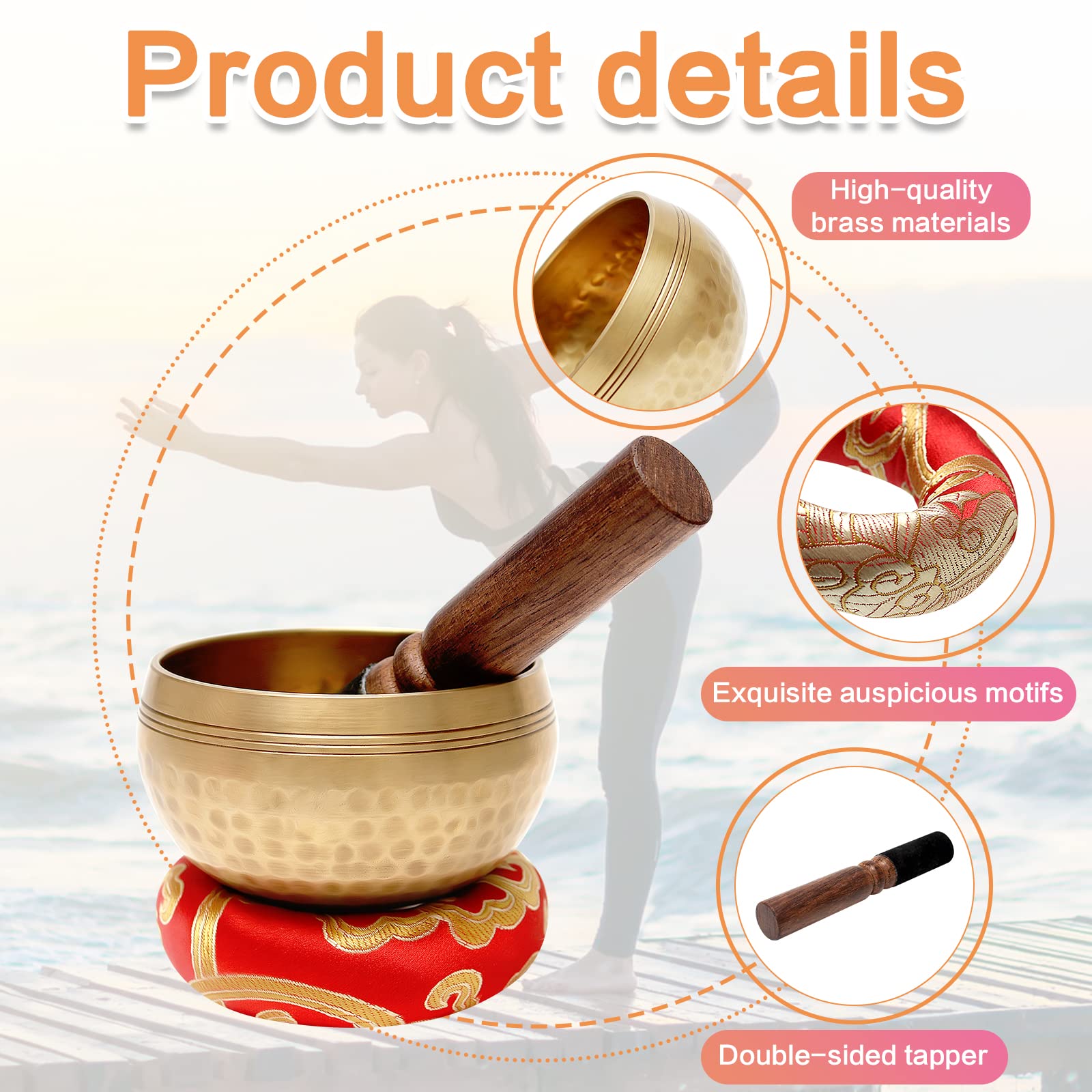 WANDGU Ensemble De Bols Chantants Tibétains, Petits, 8 Cm