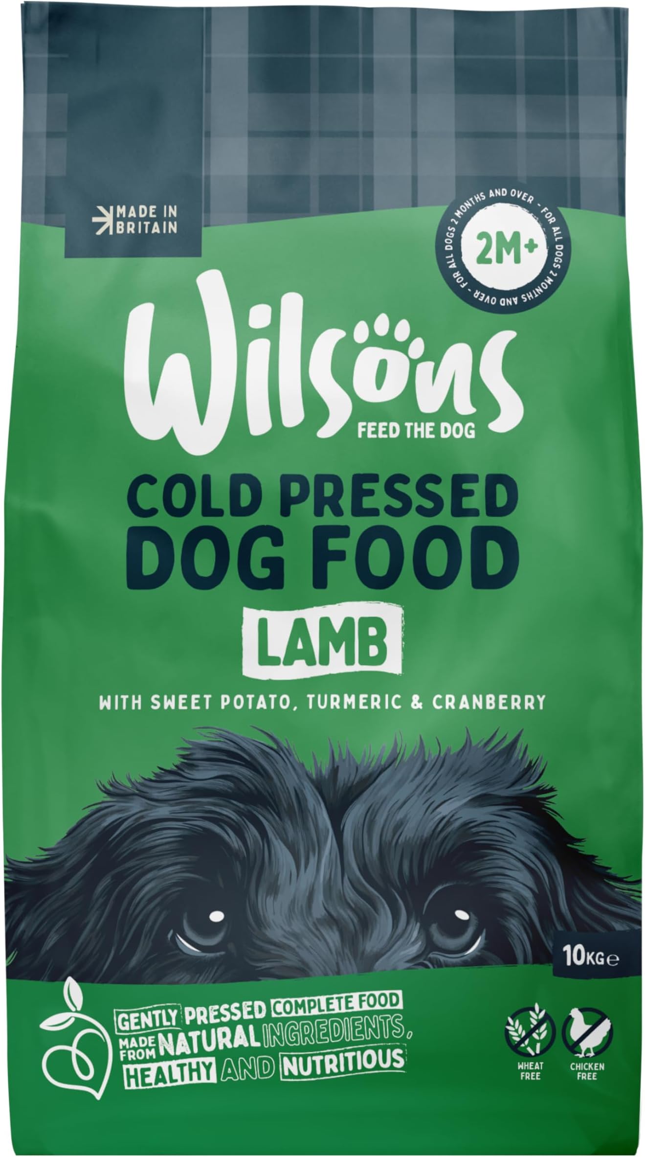 Wilsons - Cold Pressed Dog Food - Complete Dry Meal with Natural, Hypoallergenic Grain Free Ingredients - Introduce Gradually for Best Results - Suitable for Adult Dogs and Puppies 2 Months+ (10kg)