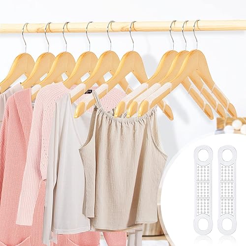 Miniatura 6 de 100 piezas transparentes para colgar ropa, agarres de goma antideslizante, tiras de hombro para colgar ropa de madera y plástico