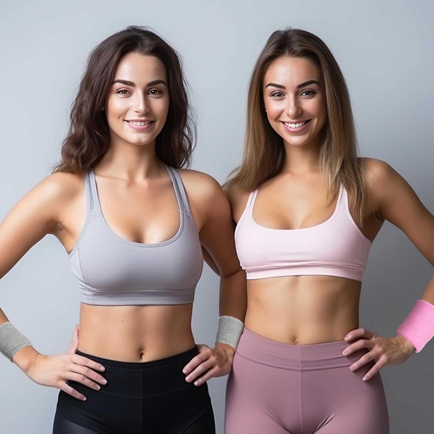 WILLBOND 8 Pack Wrist Sweatbands Sports Wristbands Tennis Sweatbands Neon 80s Thick Cotton Gymnastics Sweat Band International Sports Athletic Wristband for Men Women Party Supplies - Image 5