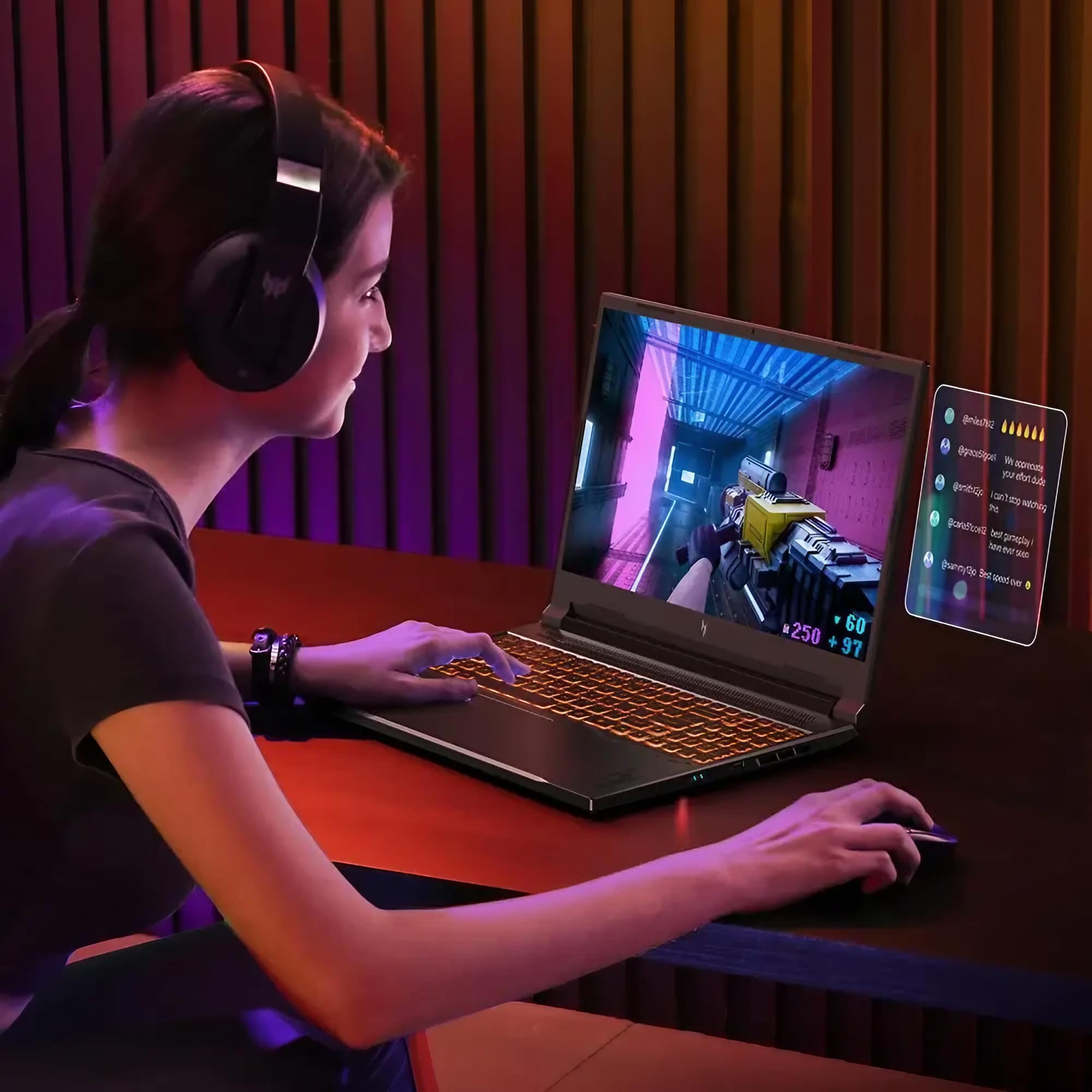acer Nitro V 16 AI Gaming Laptop | 16" WUXGA IPS 180Hz | AMD Hexa-Core Ryzen 5 240 | 16GB DDR5 512GB SSD | GeForce RTX 5050 8GB DLSS4 (fino a 440 AI Top) | Tastiera retroilluminata Win11 con