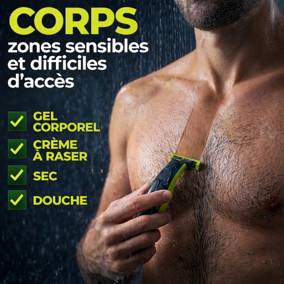 Lot 8 Lames de Rechange RazorBlade pour Rasoir Électrique comptatible OBlade QP220 QP2824 QP2724 QP2520 QP2630 QP65XX One Blade Lame en Acier Inoxydable remplacement pour Rasoirs Tondeuse Rasage lama