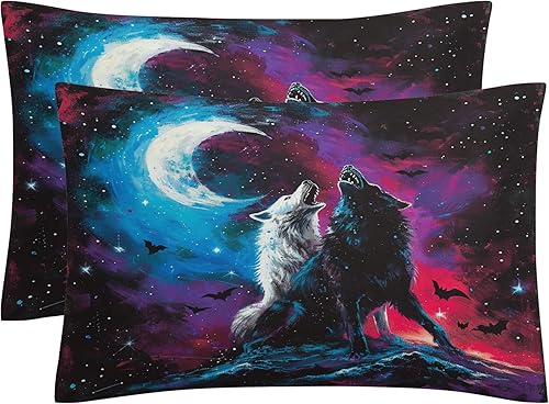 Miniatura 6 de OmErsa Juego de funda de edredón de microfibra cepillada ultrasuave y no necesita planchado, tamaño individual, juego de ropa de cama de bosque con