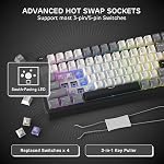 RK ROYAL KLUDGE F99 Clavier mécanique sans fil avec bloc-notes, tri-mode chaud swappable 95 %100 clés jeu clavier BT/2.4G/USB-C, Pro Logiciels, 5000mAh Batterie, commutateurs silencieux linéaires personnalisés