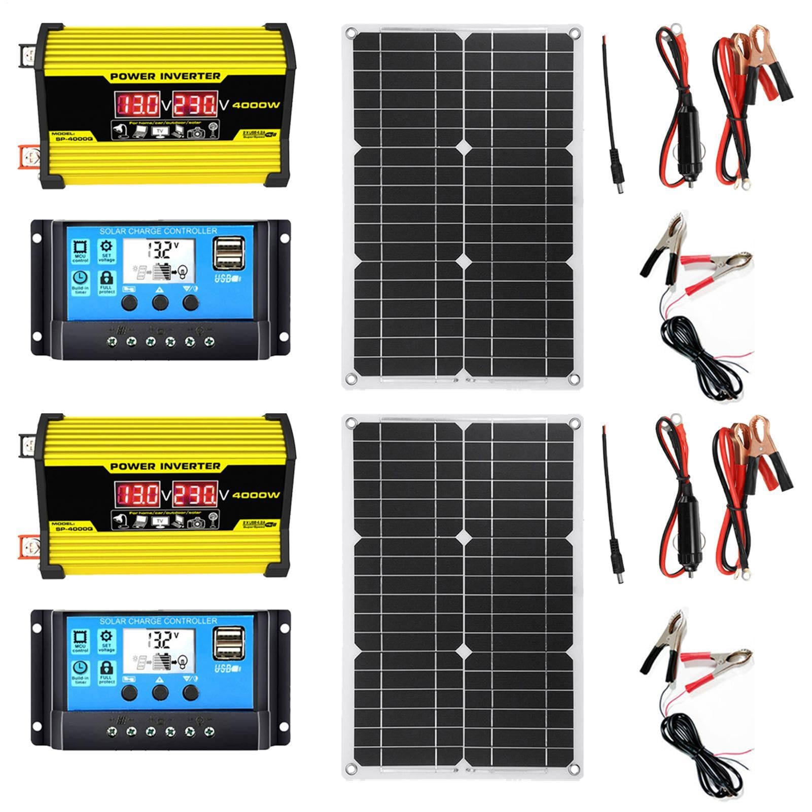 Solare Completo - Pannello 18W, Caricatore 12V, Inverter 300W