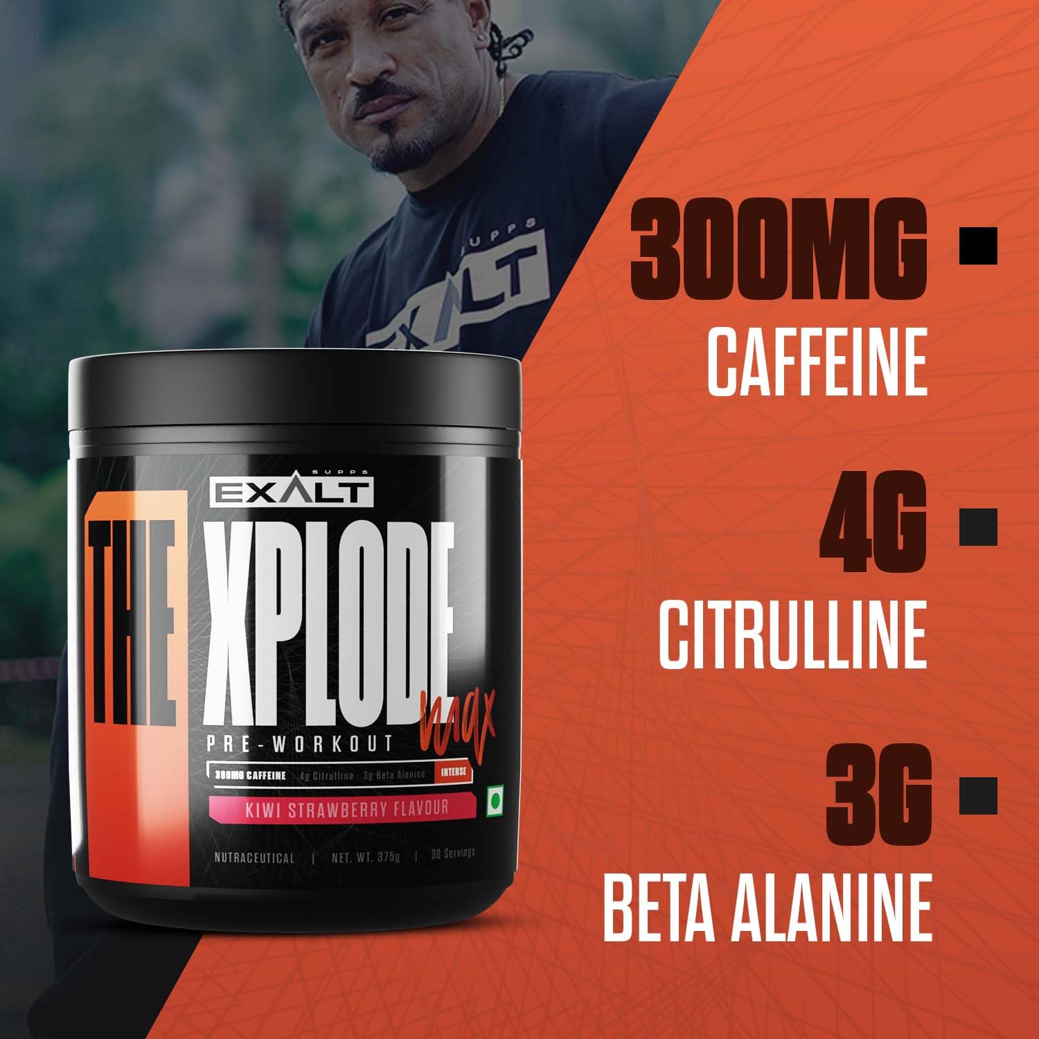 The Xplode Pre Workout Max | 375gm | 30 Servings | 300mg Caffeine | 4g Citrulline | 3000mg Beta Alanine | Hyper Pumps | Improved Endurance | Better Focus (Cotton Candy) — Amazon image 4