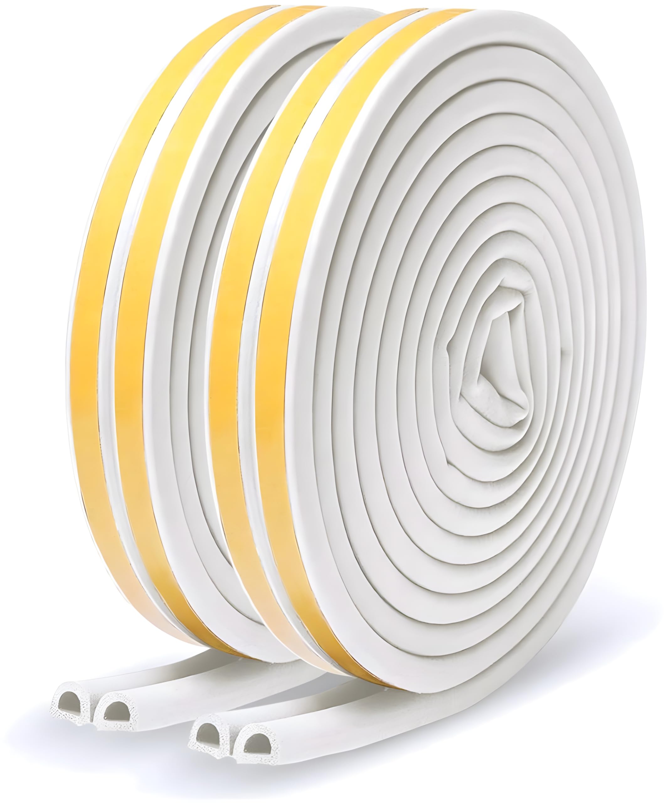 Bellveen D Shaped (Yellow & White) Self-Adhesive Epdm Doors and Windows Foam Seal Strip Rubber Weatherstrip 6 Meter (2 X 3 M = 6 Meter)-Pack of 2 (B09RK95ZCL) Amazon Price History, Amazon Price Tracker