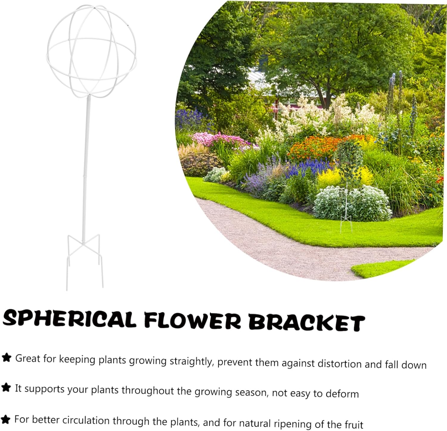 Plant Support Rack for Climbing Vines Durable Gardening Stake for Peonies and Other Plants Height Random Colors