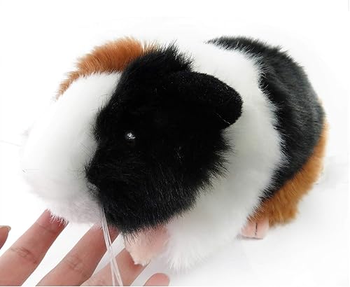 Miniatura 6 de RemeeHi Juguete de peluche de conejillo de indias marrón de 7 pulgadas, suave, lindo, regalo para niños (negro y blanco)