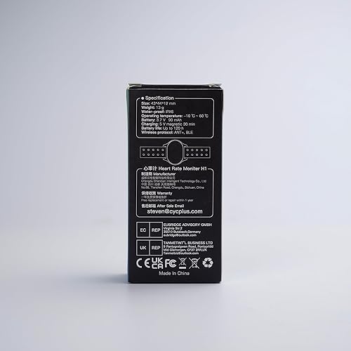 Miniatura 11 de CYCPLUS Brazalete con monitor de frecuencia cardíaca, Bluetooth 5.1 ANT+ HR Monitor con indicador LED HR Zone, IP67 impermeable, uso para correr,