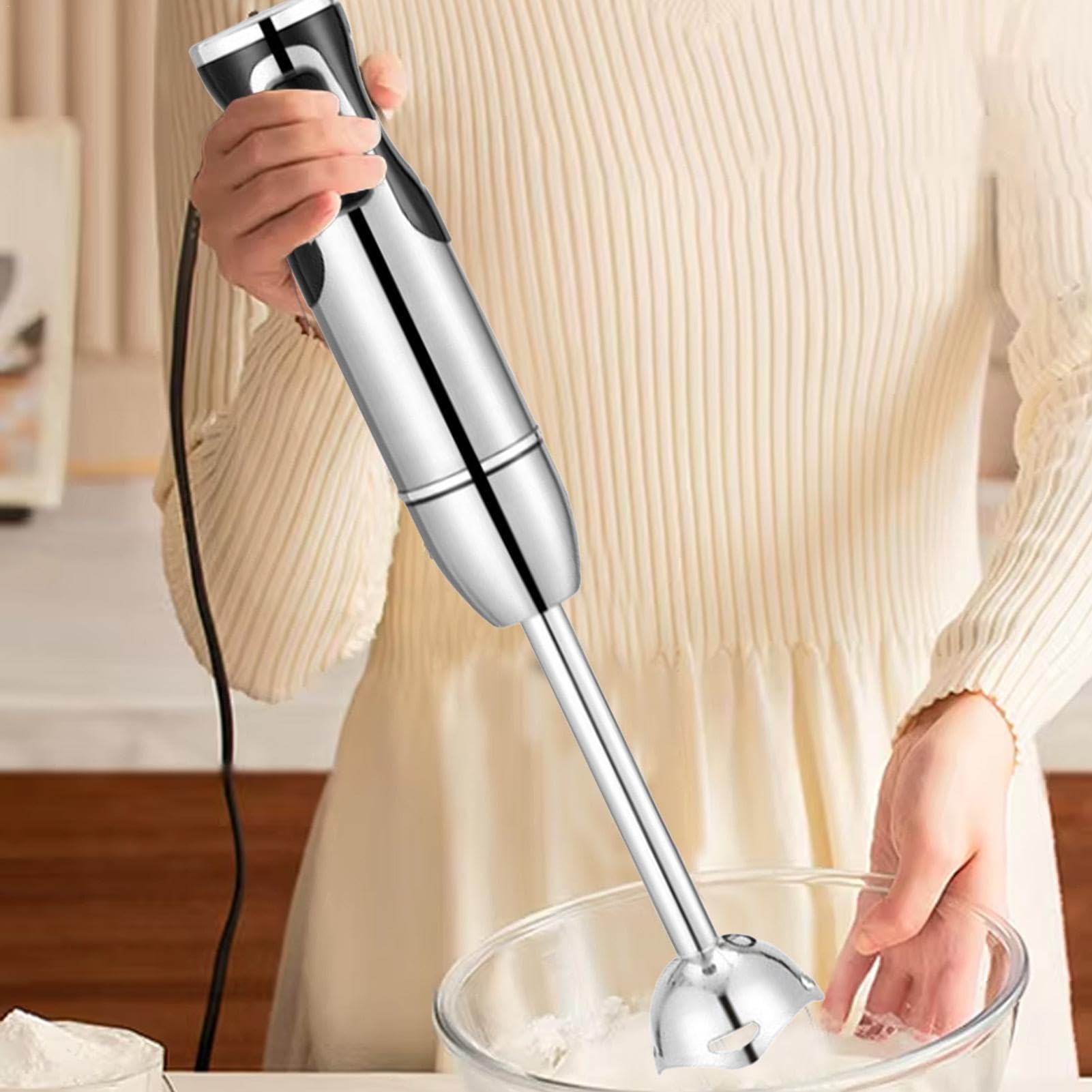 Stabmixer für Küche, Stabmixer Tauchmixer Food Blender, Küchengeräte | Edelstahl Blenderstab, elektrische Hand für Suppe, Smoothies, Pürees, Babynahrung