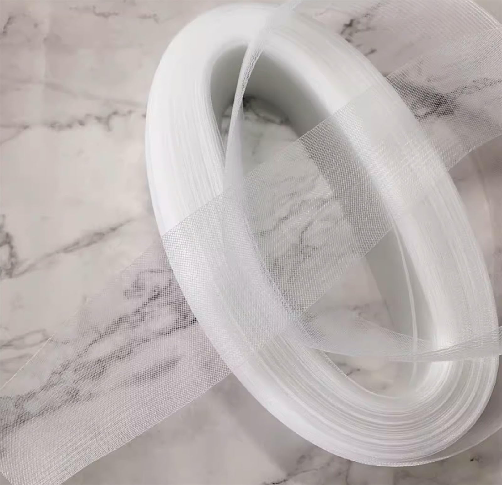 Rollo de trenza rígida de crin de caballo de 1 pulgada de ancho para vestido de novia, baile, vestido formal, accesorios de falda, deshuesado y costura (blanco, 1 pulgada)