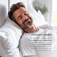 Vista 6 de ORGANIC TEXTILES Almohada Kapok 100% orgánica con funda extraíble de algodón orgánico natural, lavable a máquina, funda ventilada con relleno