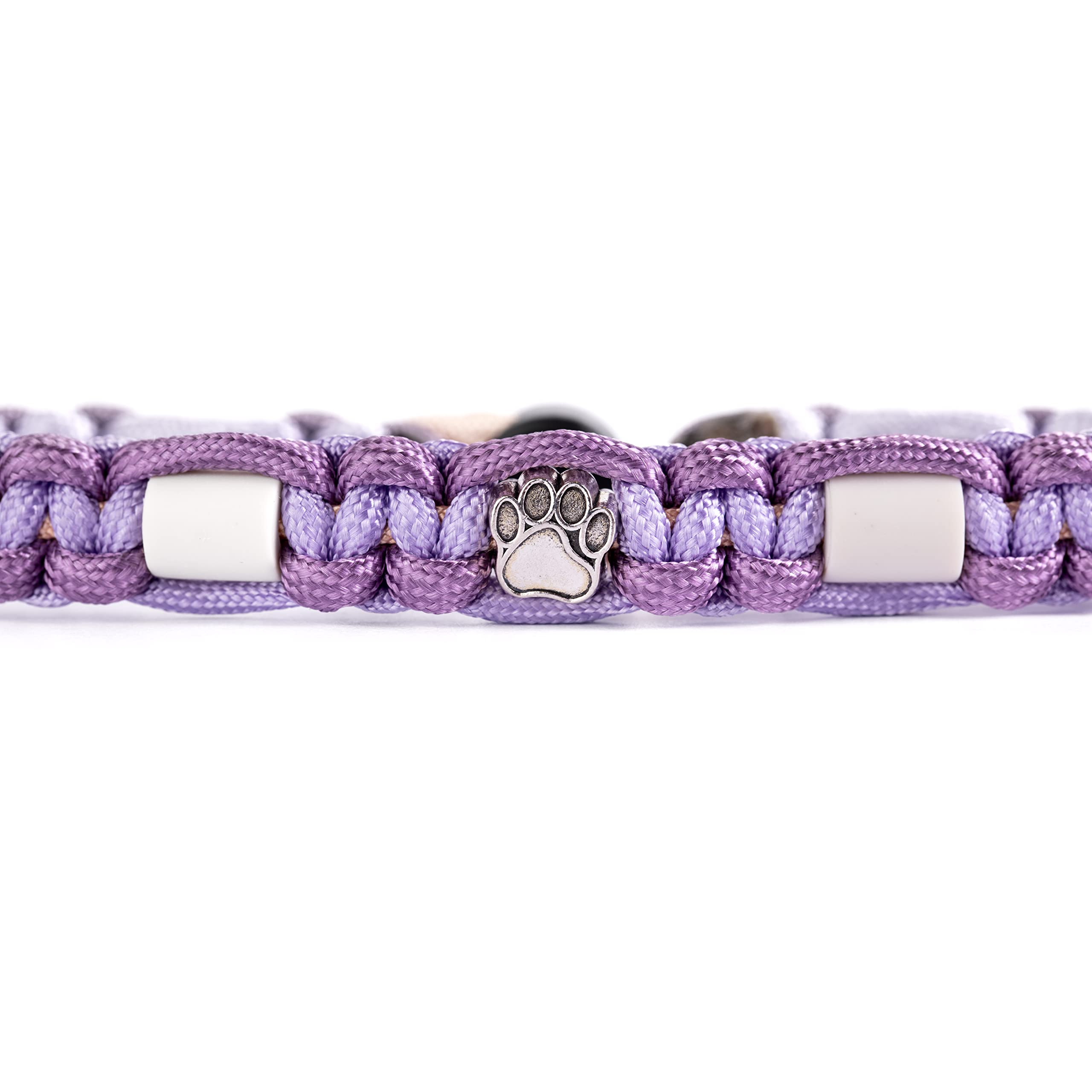 EM Ceramic Collar for Dogs & Cats Made to Measure EM Band Original US Paracord (51-60 cm, Lavender Pastel) - Image 3