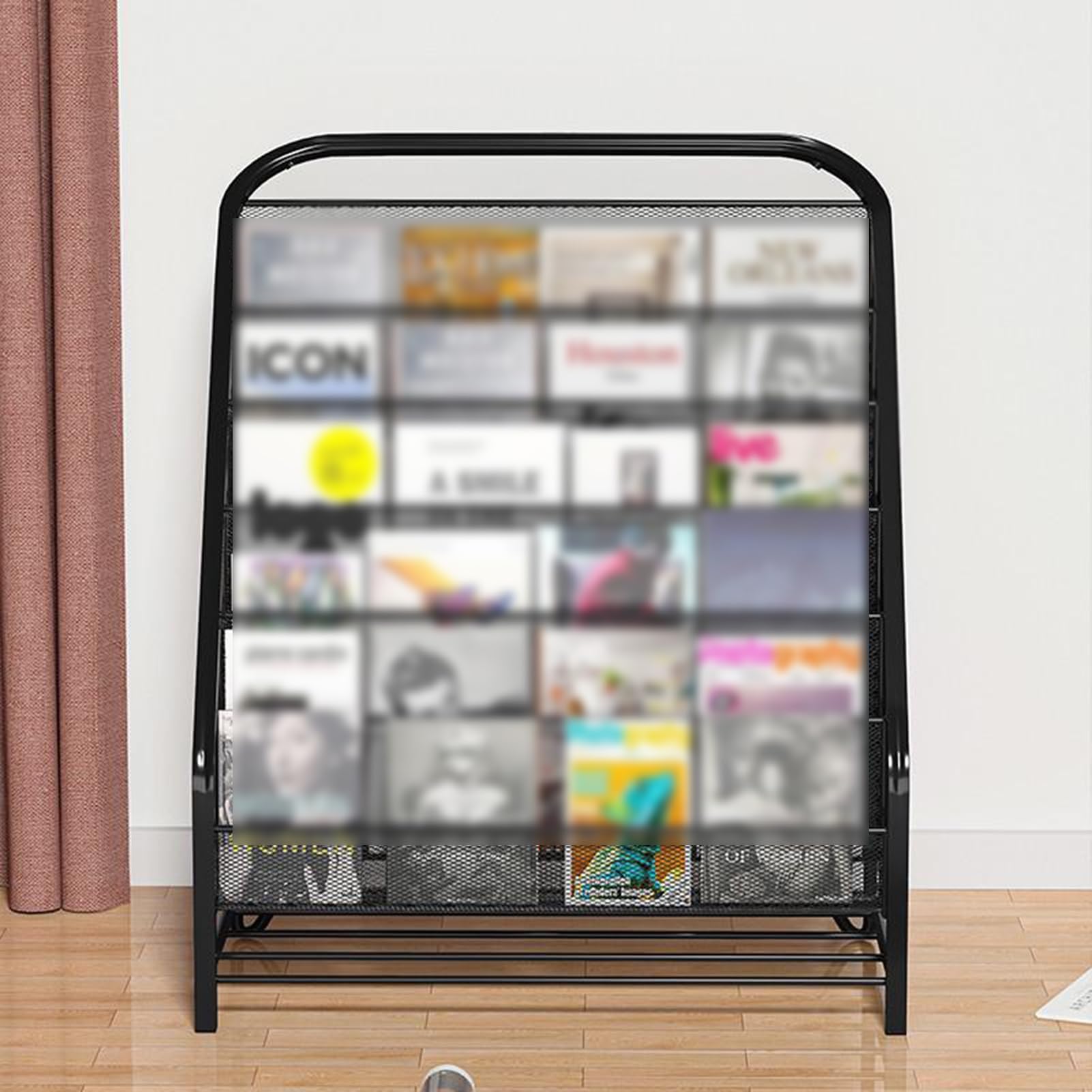 Bodenstehender Zeitschriftenständer, Klappbarer Zeitschriftenständer, Trapezförmiger Zeitschriftenständer, Geeignet For Einkaufszentren, Büros, Ausstellungen(42x24x74cm)