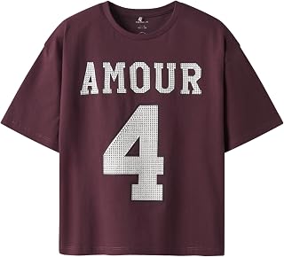 Name IT Girls' Name It Girl T-Shirt Organic Cotton Nkfsangy SS RLX Top (Pack of 1)…