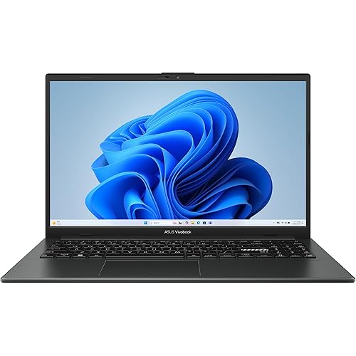 ASUS Vivobook Go 15.6” FHD Slim Laptop, AMD Ryzen 3 7320U Quad Core Processor, 8GB DDR5 RAM, 256GB SSD, Windows 11 Home, Fast Charging, Webcam Shield, Military Grade Durability, Black, E1504FA-AB34