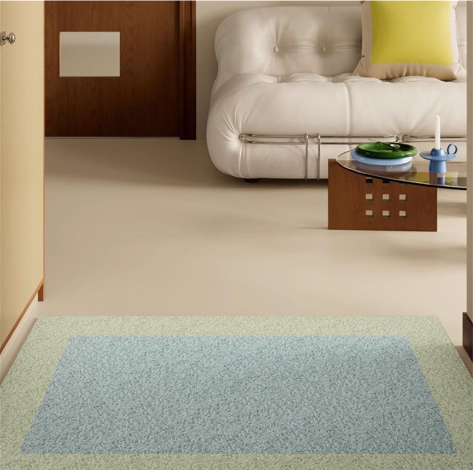 Zerbino Tappeto I Tappetini Antiscivolo Lavabili in Lavatrice Sono Adatti for Bagni dei Corridoi delle Camere da Letto Facile Pulire(Grün,60x90cm)