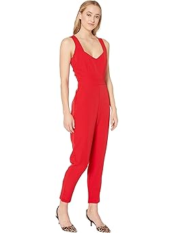 women's dressy red jumpsuit