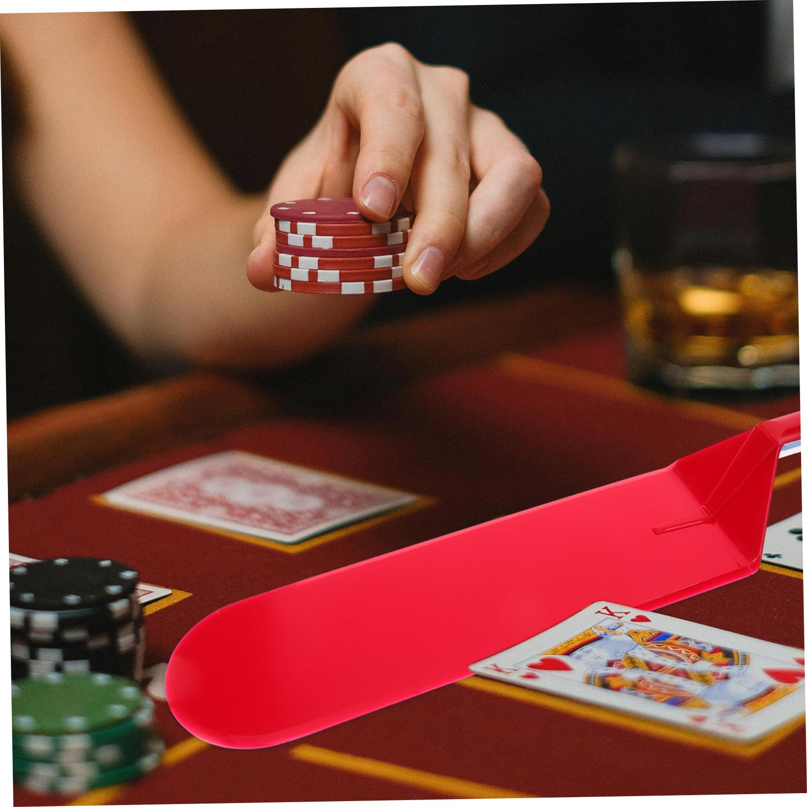 Abaodam 2st Spielkartenschaufel Desktop-kartenhändler Pokerkartenschaufel Aus Kunststoff Desktop-kartenschaufel Pokerkarten-versorgung Multifunktions-kartenschaufel Plastik Rosy