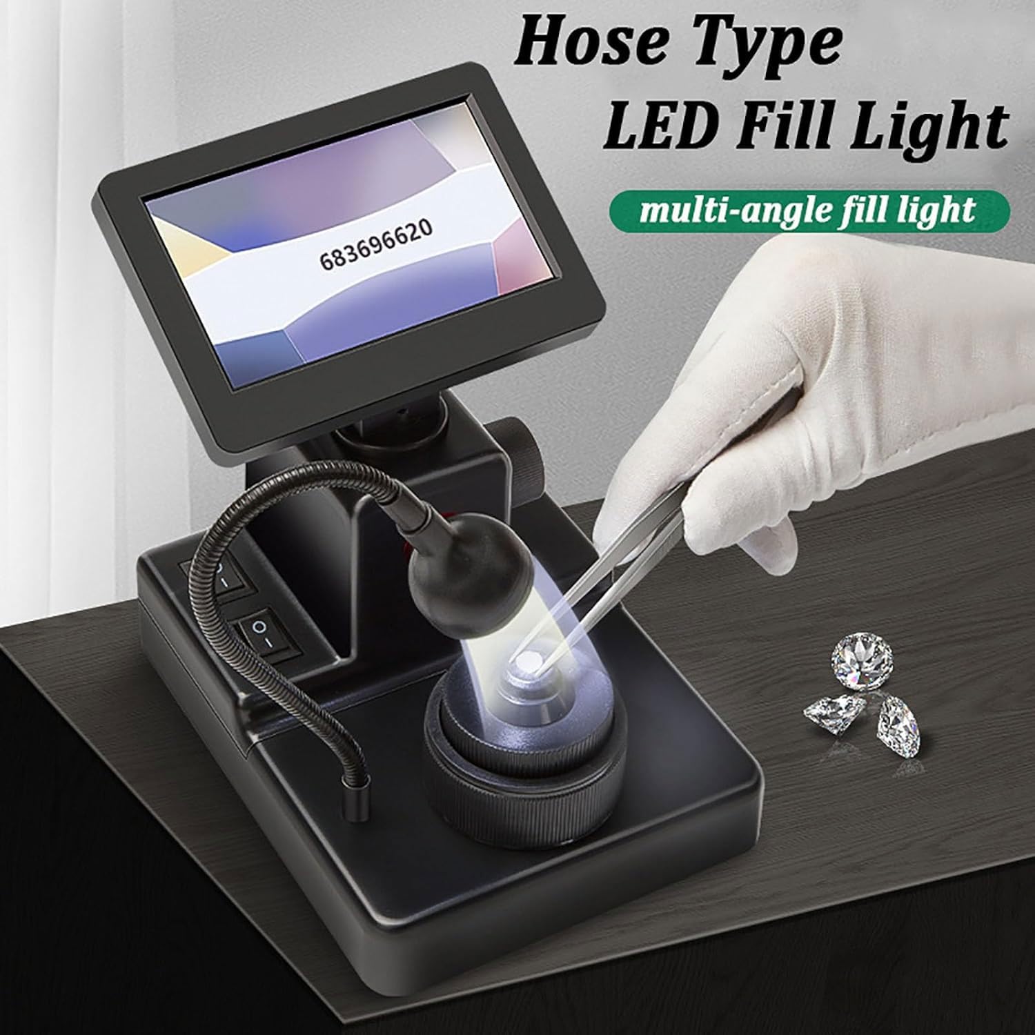 Microscopio digitale 1500X, visualizzatore USB con luce, kit microscopio biologico, ideale per studenti e professionisti