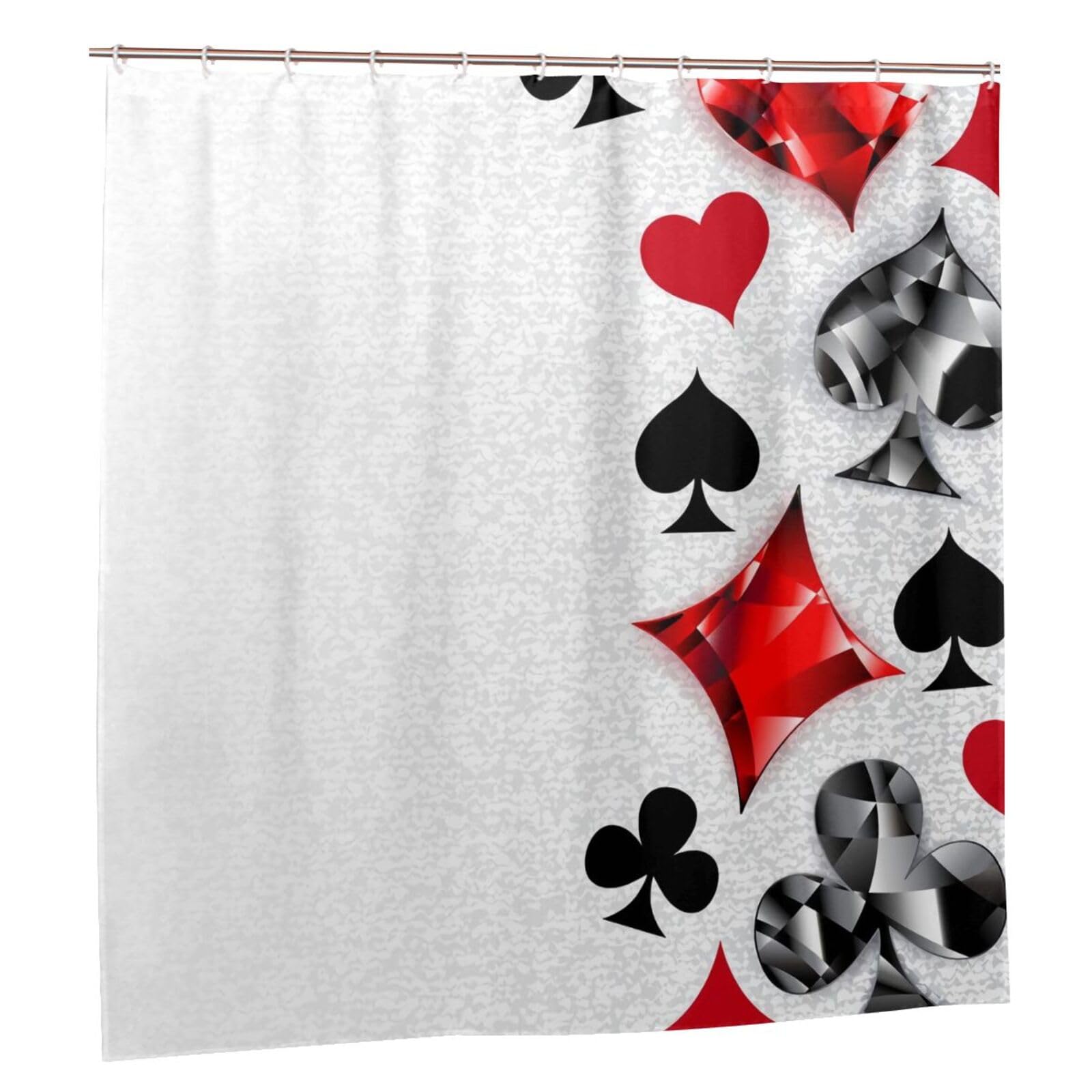 Rideau de douche imperméable motif cartes pour salle de bain propre