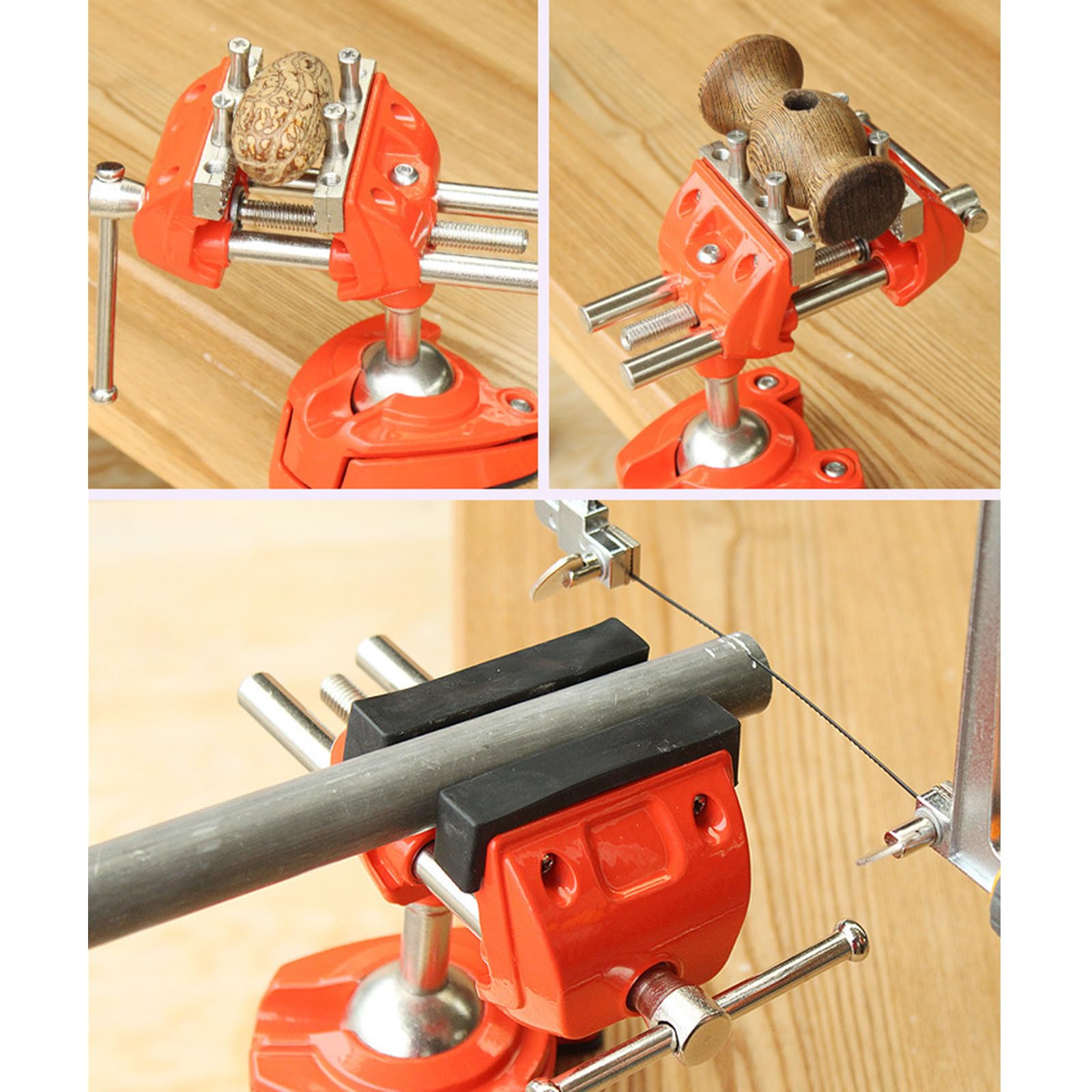 Morsa MultiAngle Morsa da banco Morsa in acciaio fuso 360 Base girevole per riparazioni domestiche Incisione Banchetti di macinazione Morsa