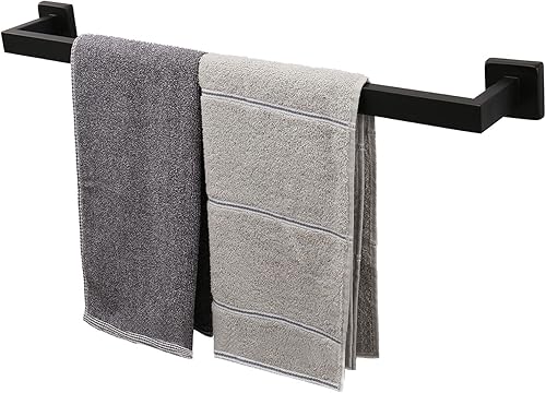 Miniatura 1 de TocTen Toallero de baño  Base cuadrada gruesa SUS304 barra de toalla de acero inoxidable para baño, accesorios de baño, toallero resistente montado