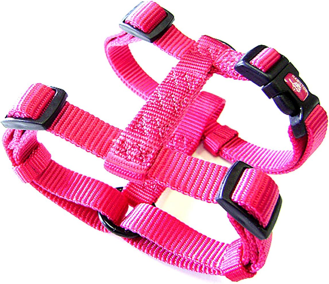 Hamilton Adjustable Comfort Nylon Dog Harness, Raspberry