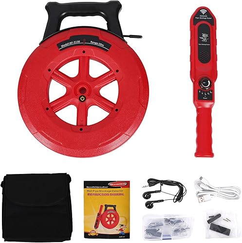 Detector de bloqueo de tuberías Localizadores-Sensor - Escáner de pared de tubería de agua Detector de tuberías de metal PVC Herramienta de