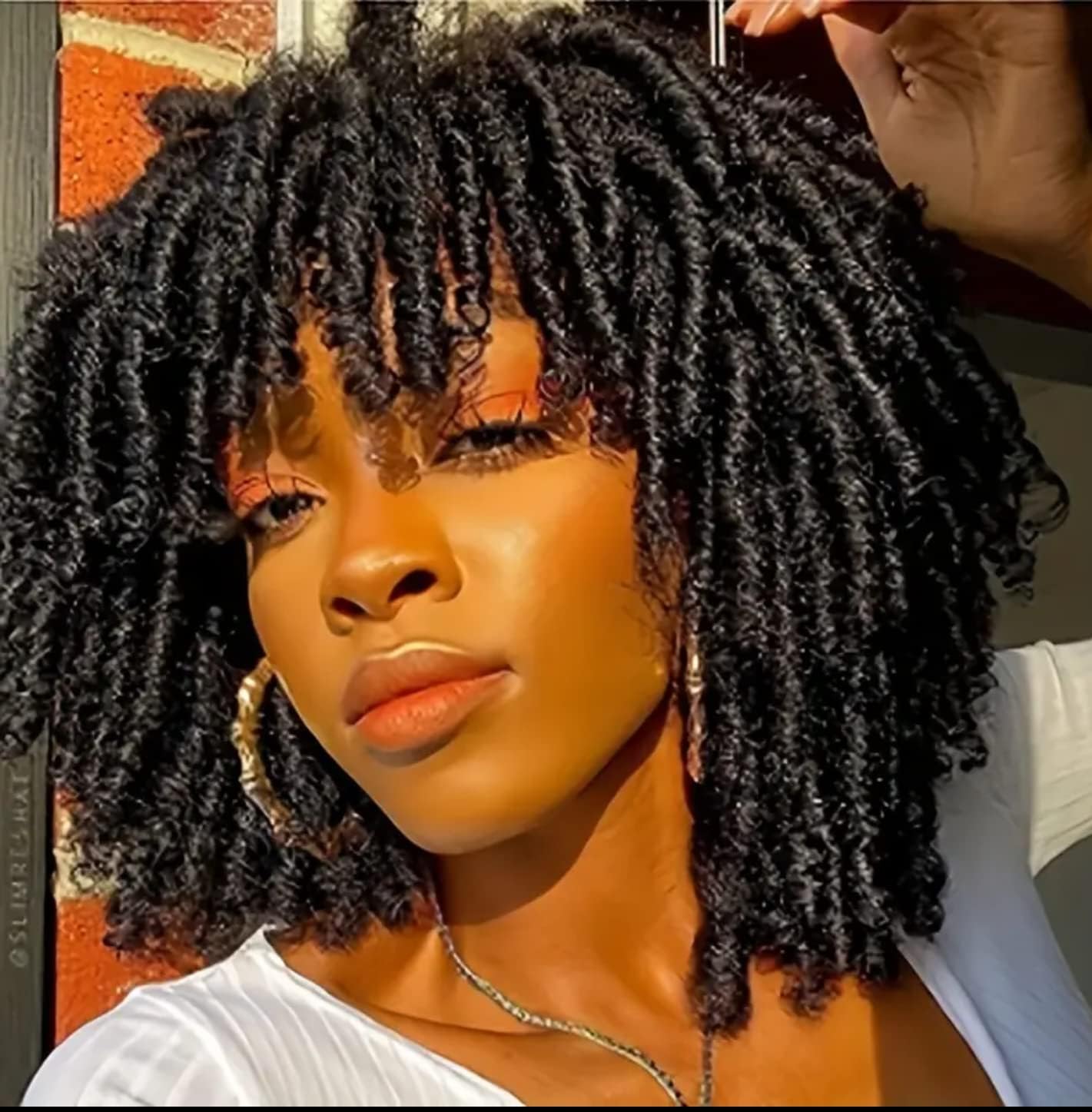 Short Dreadlock Wig for Black Women and Men Twist Synthetic Wigs Afro