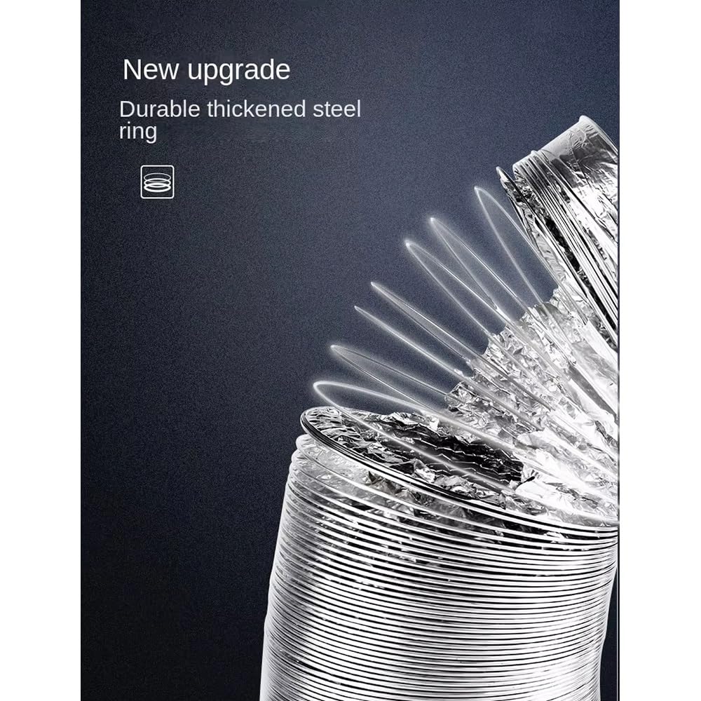 Tuyau En Aluminium Diamètre Intérieur 170 Mm Tuyau Flexible De 1,5 À 6 M Conduit De Ventilation Tuyau De Ventilation Hotte De Sécheuse Conduit D'évacuation 1 Pièce(1.5m)