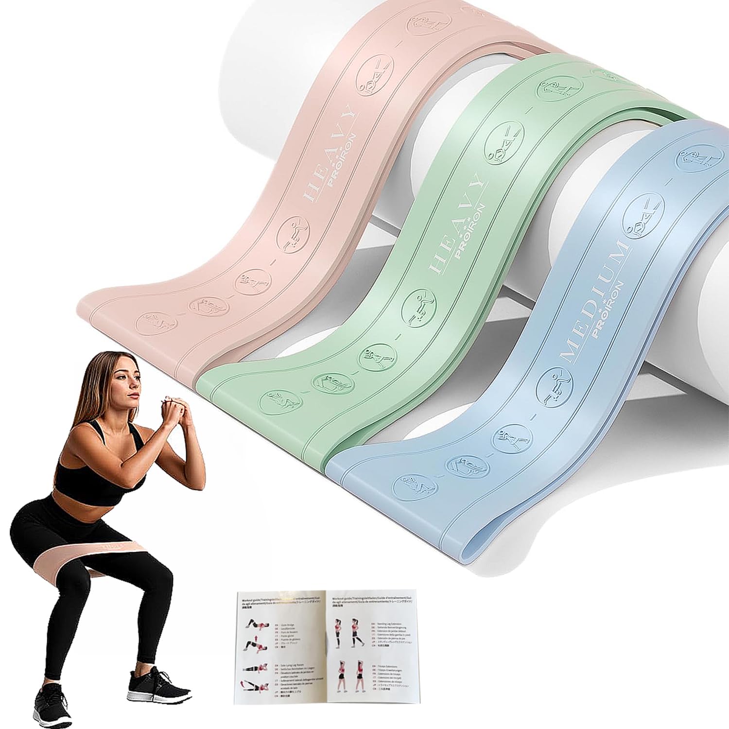 Silicone Resistance Bands for Working Out Thick Booty Bands for Legs and Glute Non Slip Resistance Loop Bands