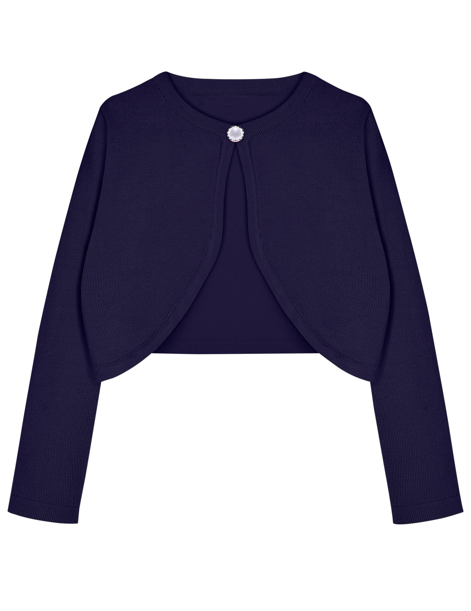 Arshiner Girls Open Front Shrug Cardigan Knit Bolero with Button Closure