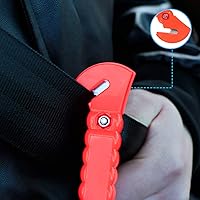 Vista 4 de Rompeventanas para automóvil, martillo de seguridad, herramienta de escape de emergencia, cortador de cinturón de seguridad, kit de supervivencia