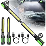 SYLSTAR Work Light for Mechanic, 2400LM LED, 4400mAh Rechargeable, Magnetic, Underhood Work Light with Hooks for Car Repairing/Inspection/Garage/Workshop/Emergency