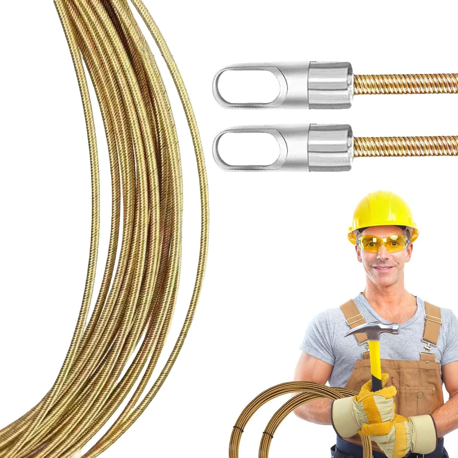 Wire Lead Threading Device Tool | 5/10m Electrical Spring Wire Threader Fish Tape Fastener Cable Wire Puller Tool - Long Fish Tape, Cable Pulling Wires for Cable Laying, Diameter 4.0mm