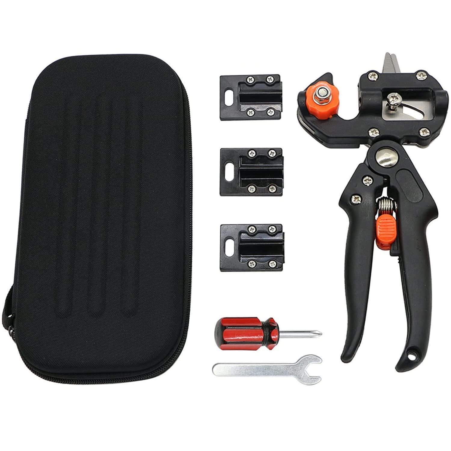 eWINNER Grafting Machine Cutting Tool Garden Fruit Tree Professional Pruning Shears Tool Kit with 3 Blades (V & U & Ω Shaped) and Sturdy Comfort Handle for Professional Efficient Pruning and Grafting