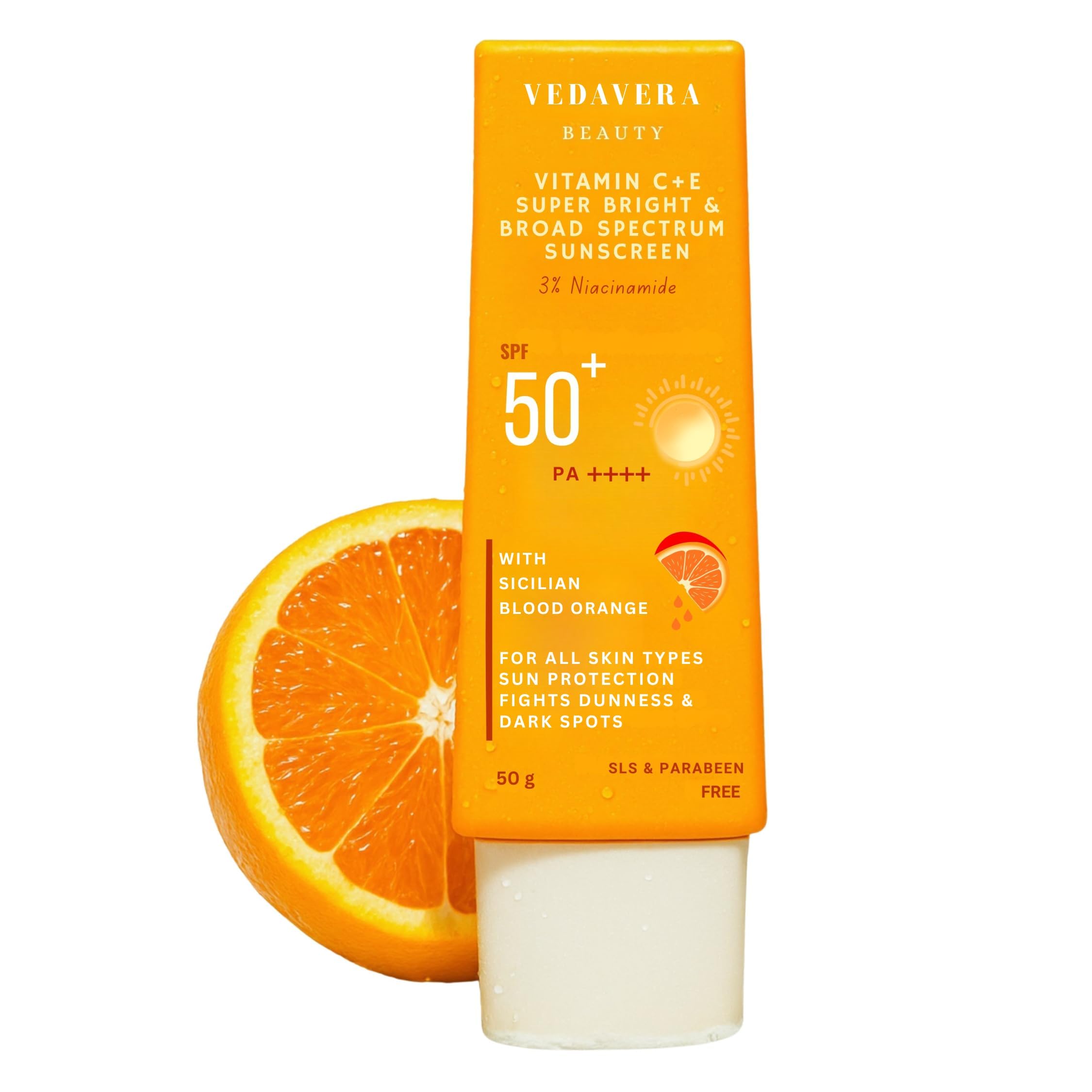 Herbals Vitamin C + E Super Bright Sunscreen | Water-Light Or Blue Light Protection With Liquid Spf 50 & PA++++ | UVA & UVB Protection| No White Cast | For All Skin Types (Pack 1) (50 G)-image-21