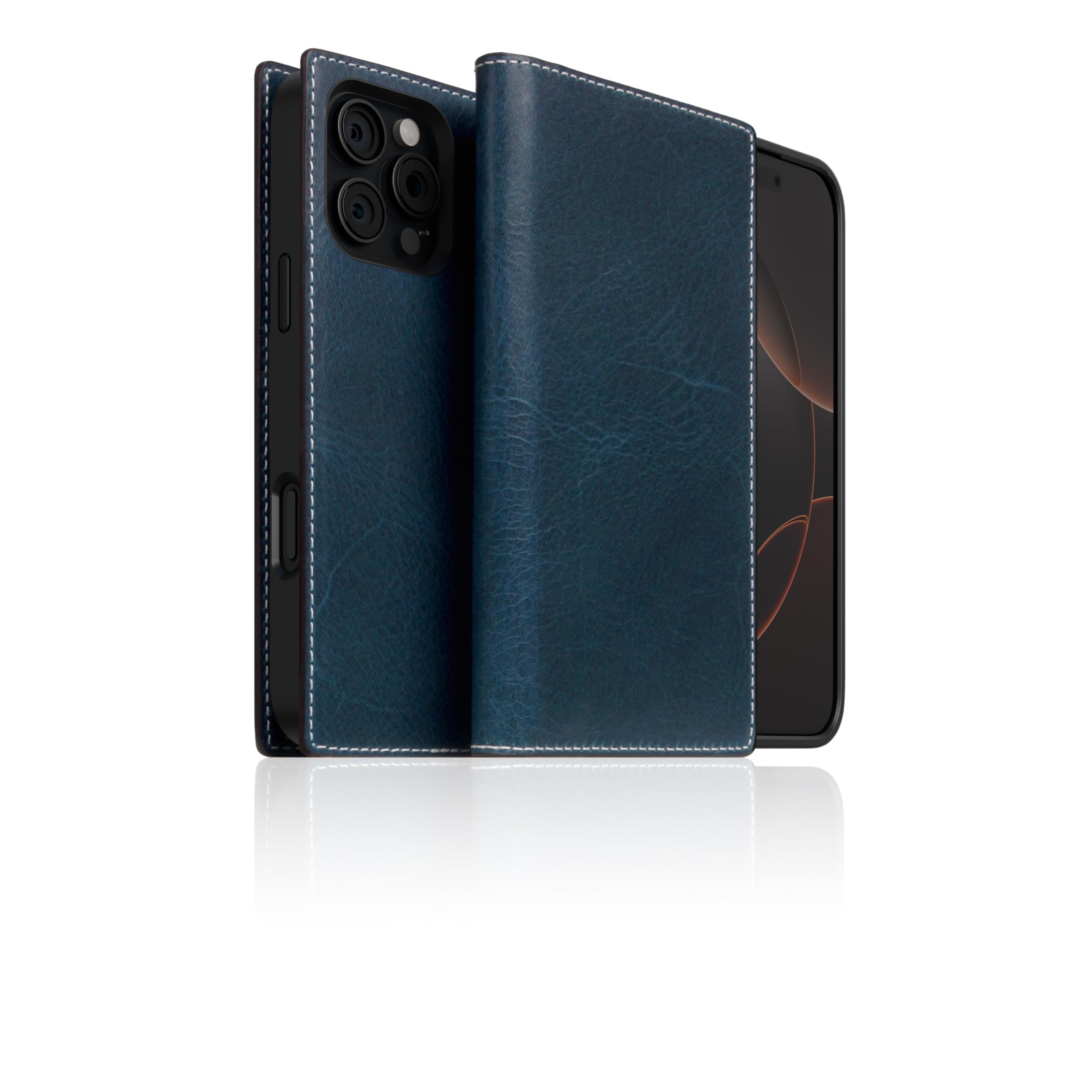 SLG D7 Italian Wax Leather Wallet Case for iPhone 16 Pro Max - [2-in-1] Handcrafted Detachable Diary Style with Magnetic MagSafe Back Cover, Gift Box